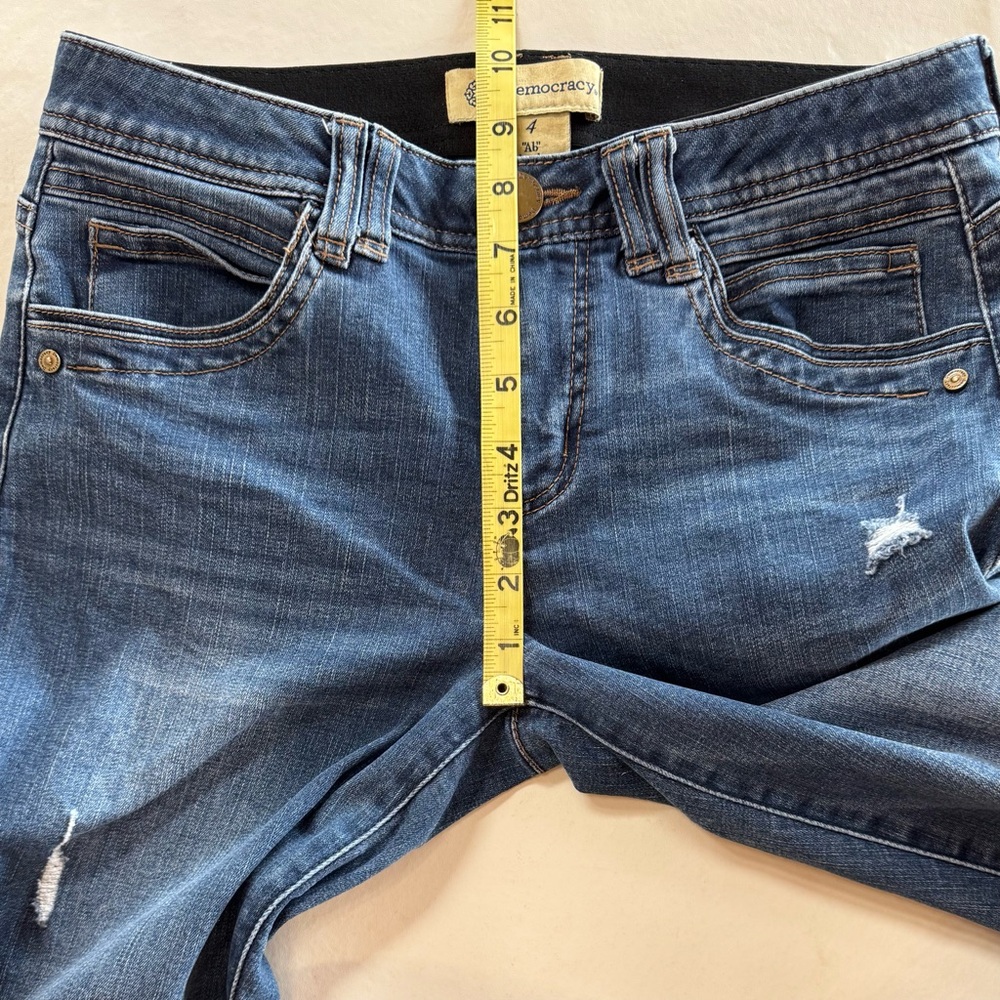 Democracy Tummy Control Distressed Frayed Ankle Skimmer (4) - Picture 6 of 15